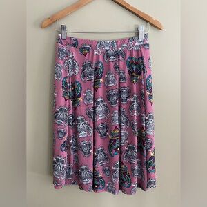LulaRoe: Skeleton Key Pattern Swing Skirt